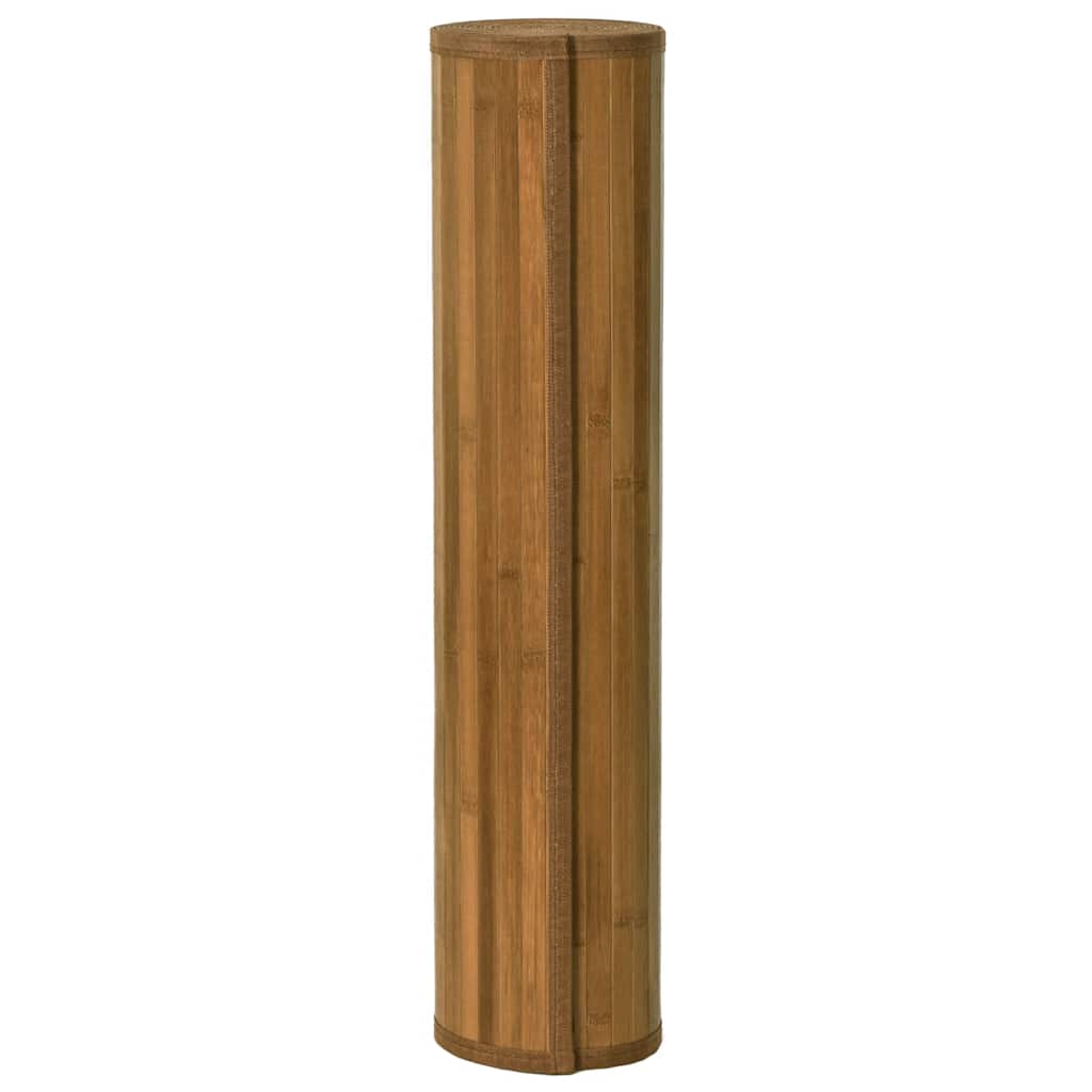 vidaXL - Vloerkleed - rechthoekig - 100x200 - cm - bamboe - bruin