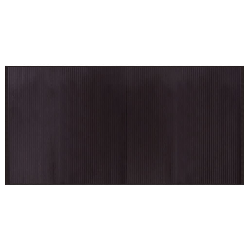vidaXL Koberec obdĺžnikový tmavohnedý 100x200 cm bambus