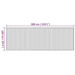 Koberec obdélníkový přírodní 100 x 300 cm bambus - obrázek 8