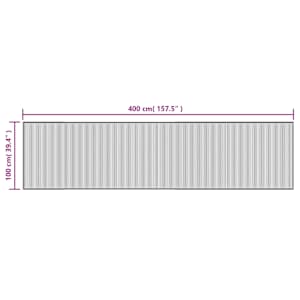 Koberec obdélníkový hnědý 100 x 400 cm bambus - obrázek 8