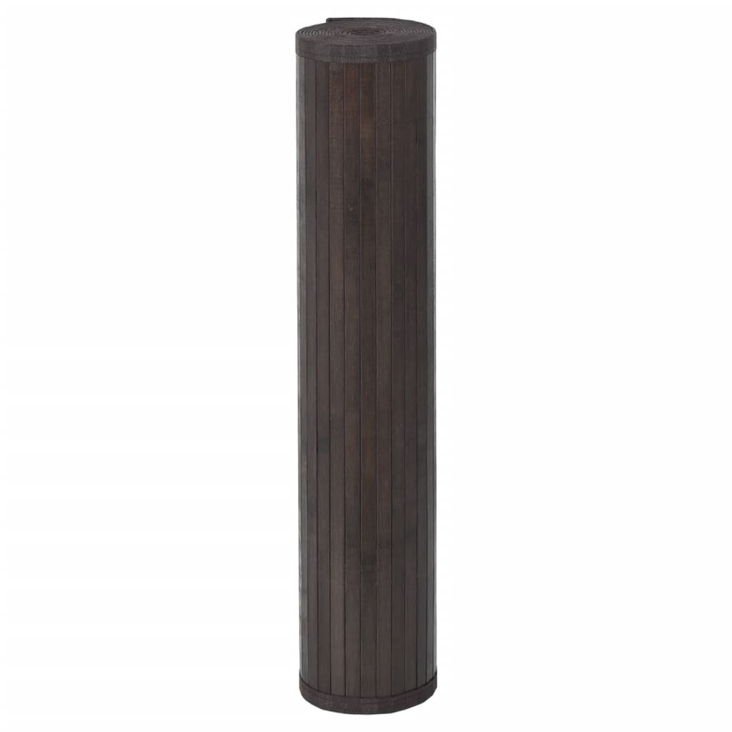 vidaXL Matto suorakaide tummanruskea 100x500 cm bambu