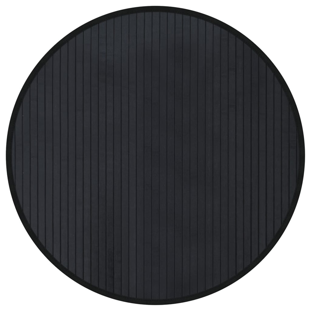 vidaXL Koberec kulatý černý 60 cm bambus