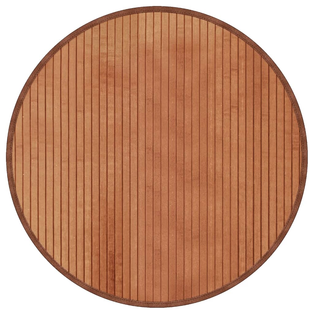 vidaXL Koberec kulatý hnědý 60 cm bambus