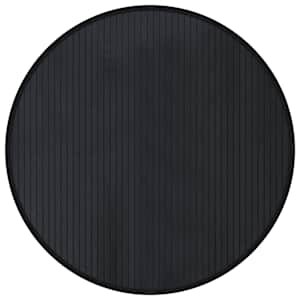 Koberec kulatý černý 80 cm bambus - obrázek 2