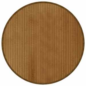 Koberec kulatý hnědý 80 cm bambus - obrázek 2