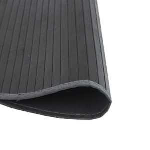 Koberec kulatý šedý 80 cm bambus - obrázek 4