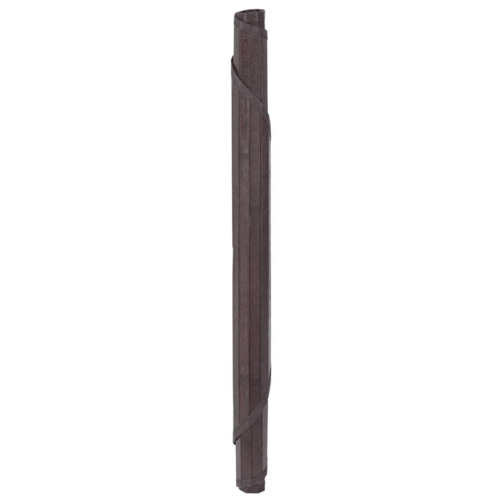 vidaXL Vloerkleed rond 80 cm bamboe donkerbruin