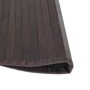 Koberec kulatý tmavě hnědý 80 cm bambus - obrázek 4