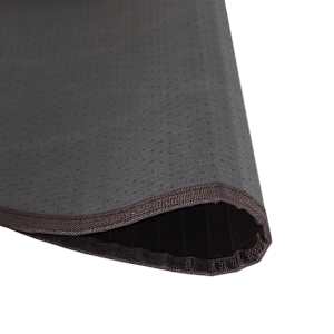 Koberec kulatý tmavě hnědý 80 cm bambus - obrázek 5