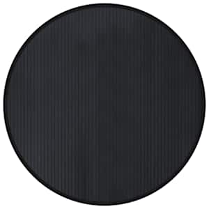 Koberec kulatý černý 100 cm bambus - obrázek 2