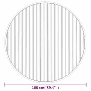 Koberec kulatý černý 100 cm bambus - obrázek 8