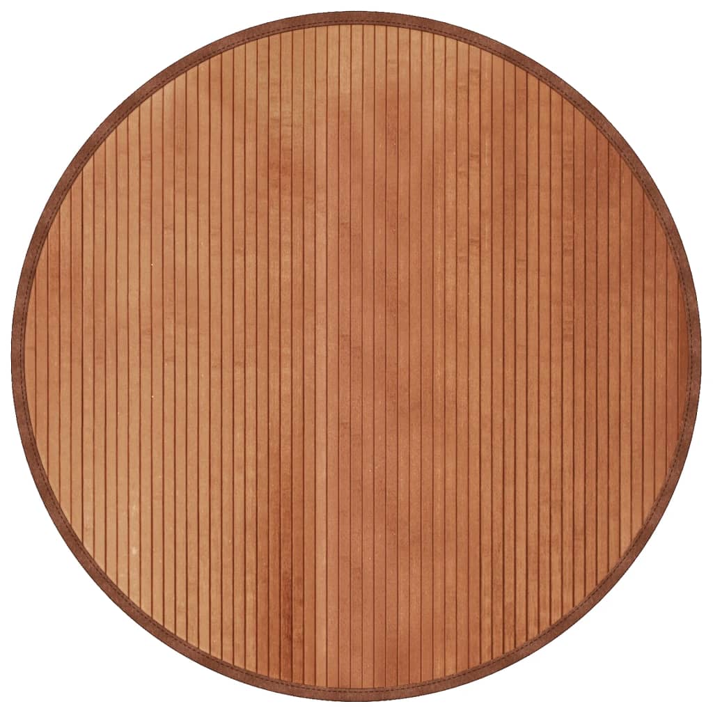 vidaXL Koberec kulatý hnědý 100 cm bambus