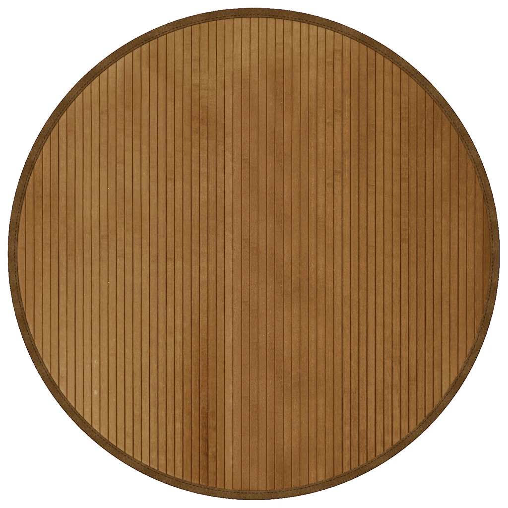 vidaXL Koberec kulatý hnědý 100 cm bambus