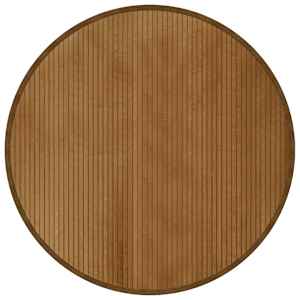 Koberec kulatý hnědý 100 cm bambus - obrázek 2