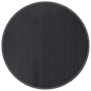 Koberec kulatý šedý 100 cm bambus - obrázek 2