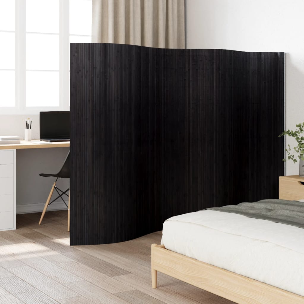 vidaXL Separator de cameră ,negru, 165x400 cm, bambus