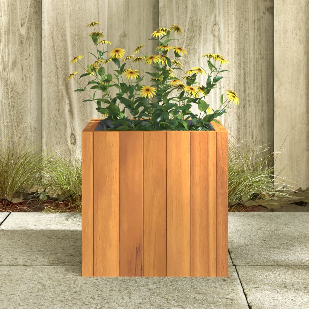 vidaXL Plantenbak 25x25x25 cm massief acaciahout afbeelding