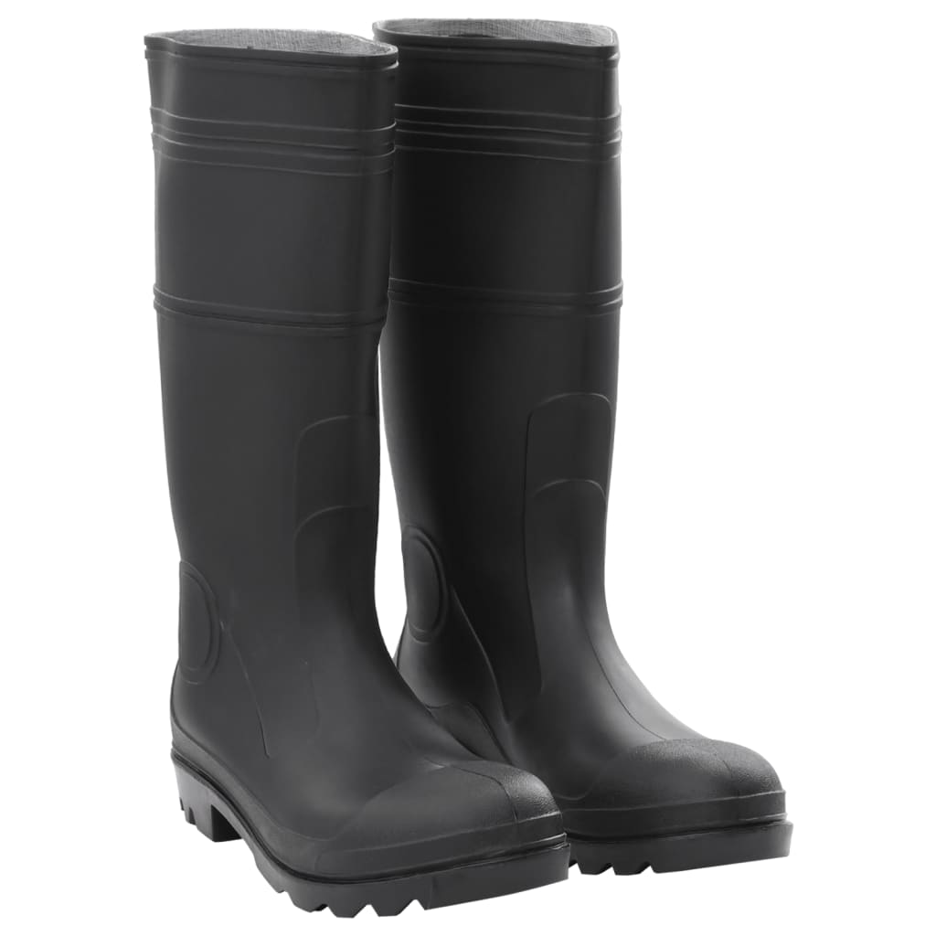 vidaXL Cizme de ploaie, negru, PVC, mărime 44