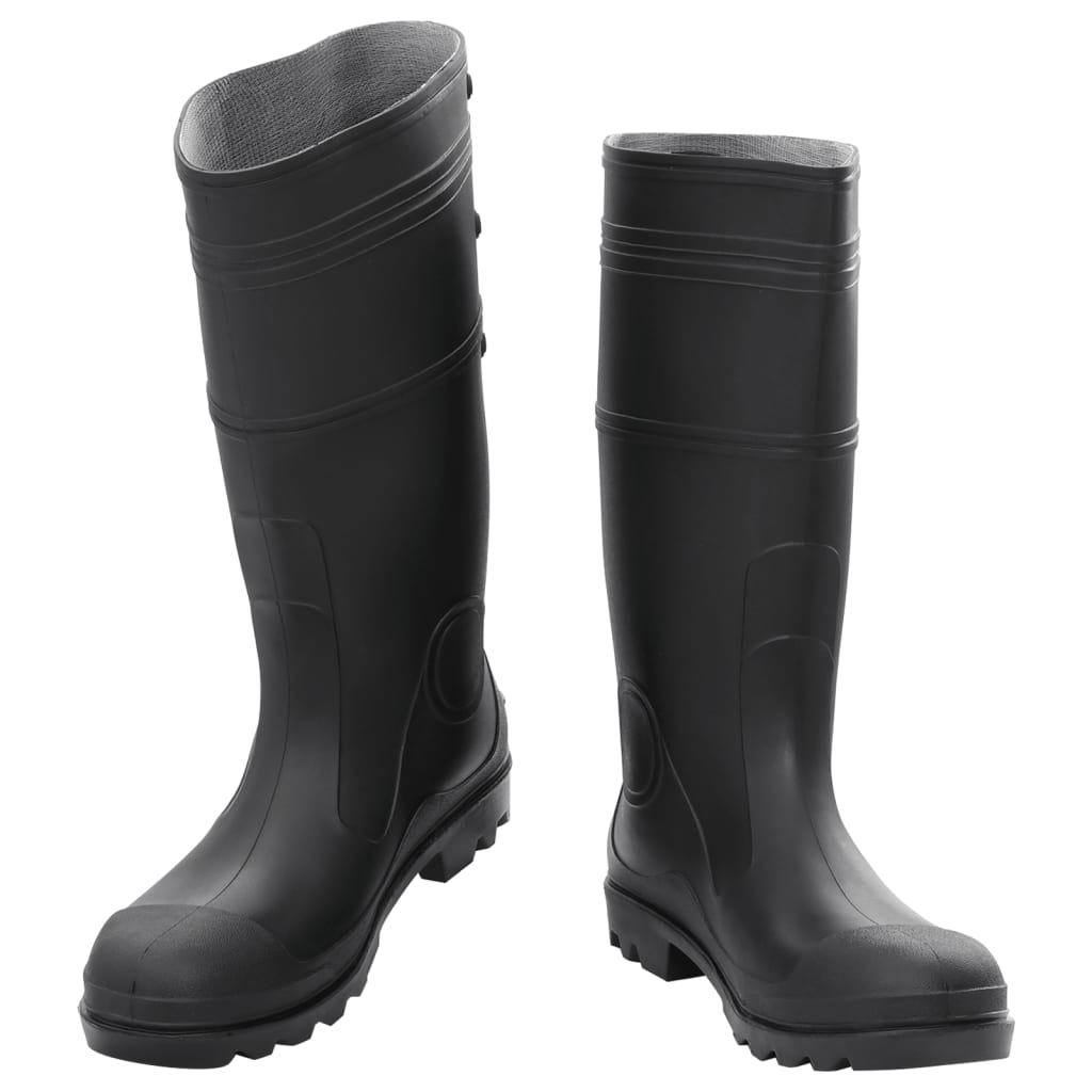 vidaXL Cizme de ploaie, negru, PVC, mărime 44