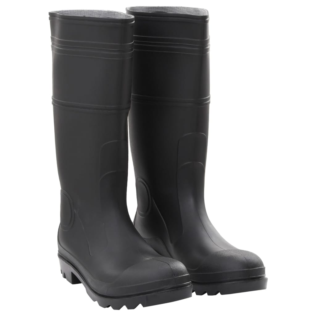 vidaXL Cizme de ploaie, negru, PVC, mărime 45
