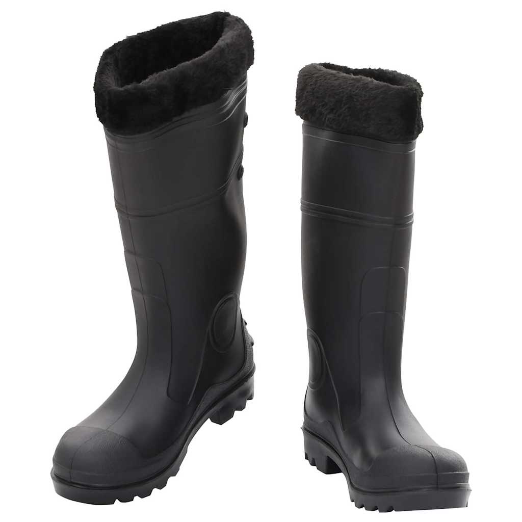 Thumbnail - vidaXL Gummistiefel mit Herausnehmbarem Innenfutter Schwarz Gr. 39 PVC
