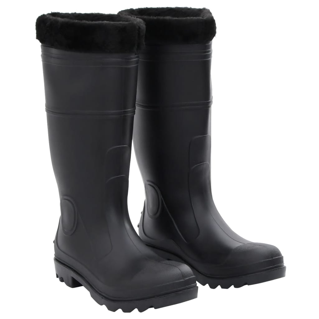  Topánky do dažďa s vyberateľnými ponožkami čierne veľk. 42 PVC