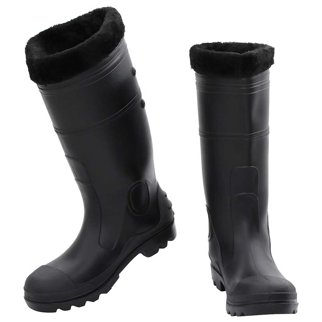 Thumbnail - vidaXL Gummistiefel mit Herausnehmbarem Innenfutter Schwarz Gr. 42 PVC