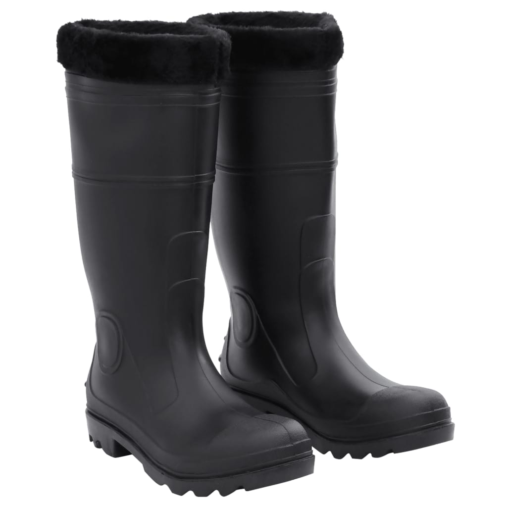 Čizme za kišu s uklonjivim čarapama crne veličina 43 PVC Čizme za pecanje i lov Naručite namještaj na deko.hr