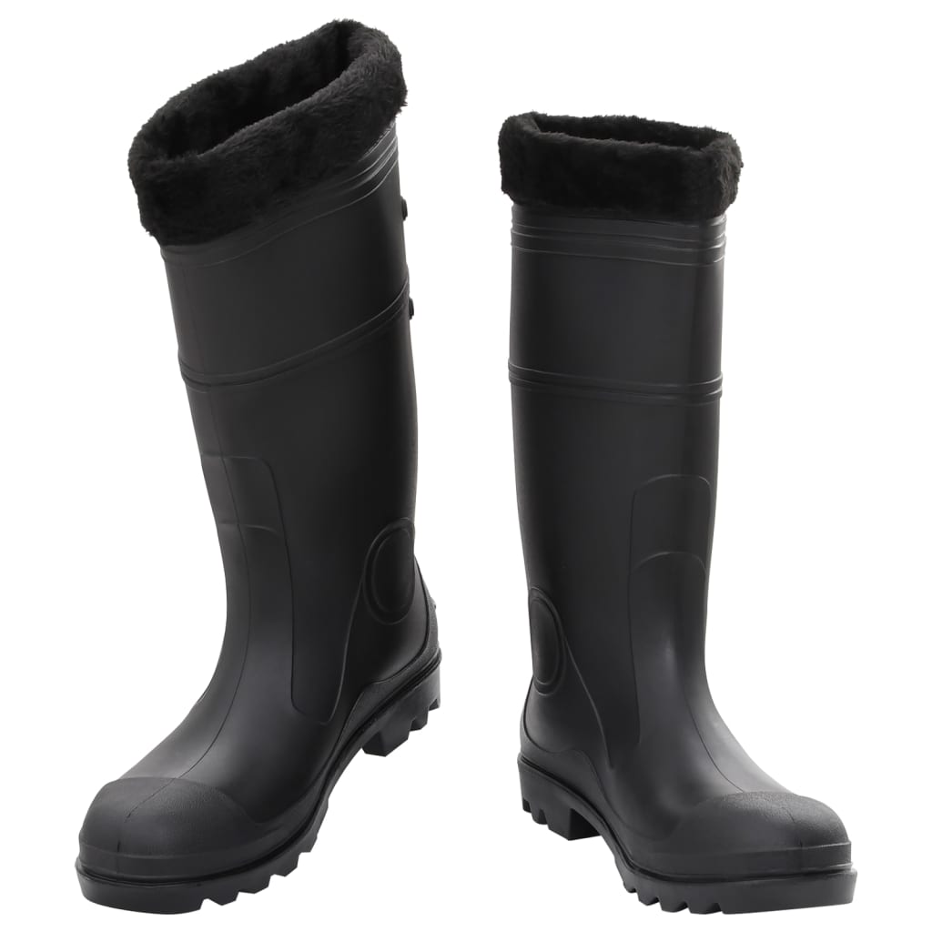  Topánky do dažďa s vyberateľnými ponožkami čierne veľk. 44 PVC