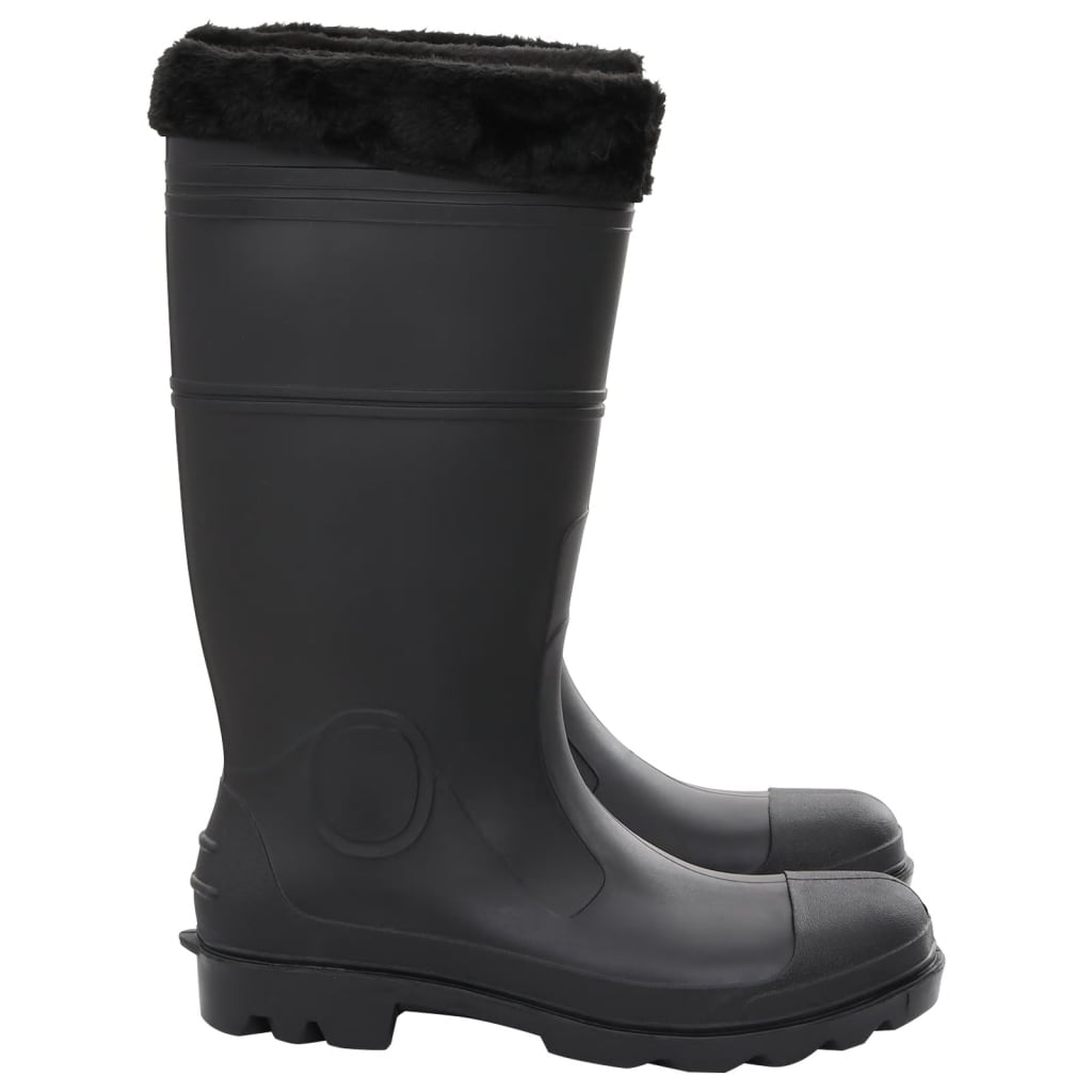  Topánky do dažďa s vyberateľnými ponožkami čierne veľk. 44 PVC