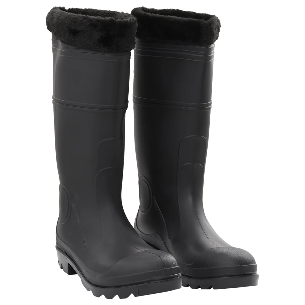Čizme za kišu s uklonjivim čarapama crne veličina 45 PVC Čizme za pecanje i lov Naručite namještaj na deko.hr