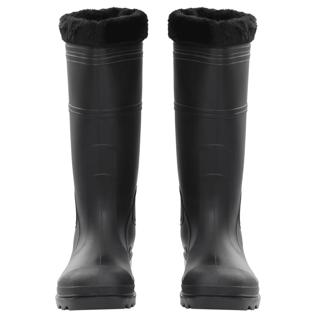 Thumbnail - vidaXL Gummistiefel mit Herausnehmbarem Innenfutter Schwarz Gr. 45 PVC