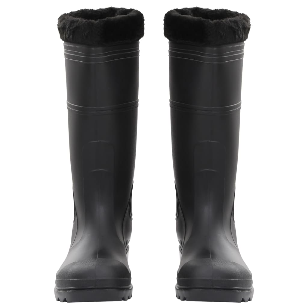Thumbnail - vidaXL Gummistiefel mit Herausnehmbarem Innenfutter Schwarz Gr. 46 PVC