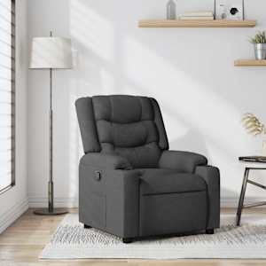 Naslanjač iz temno sivega blaga