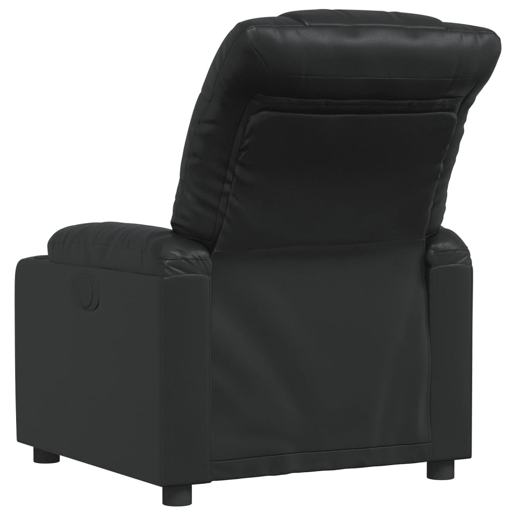 vidaXL Fauteuil verstelbaar kunstleer zwart afbeelding