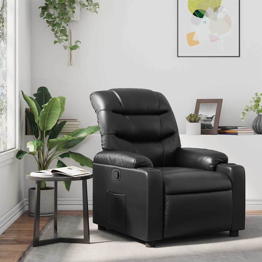 vidaXL Fauteuil réglable similicuirnoir