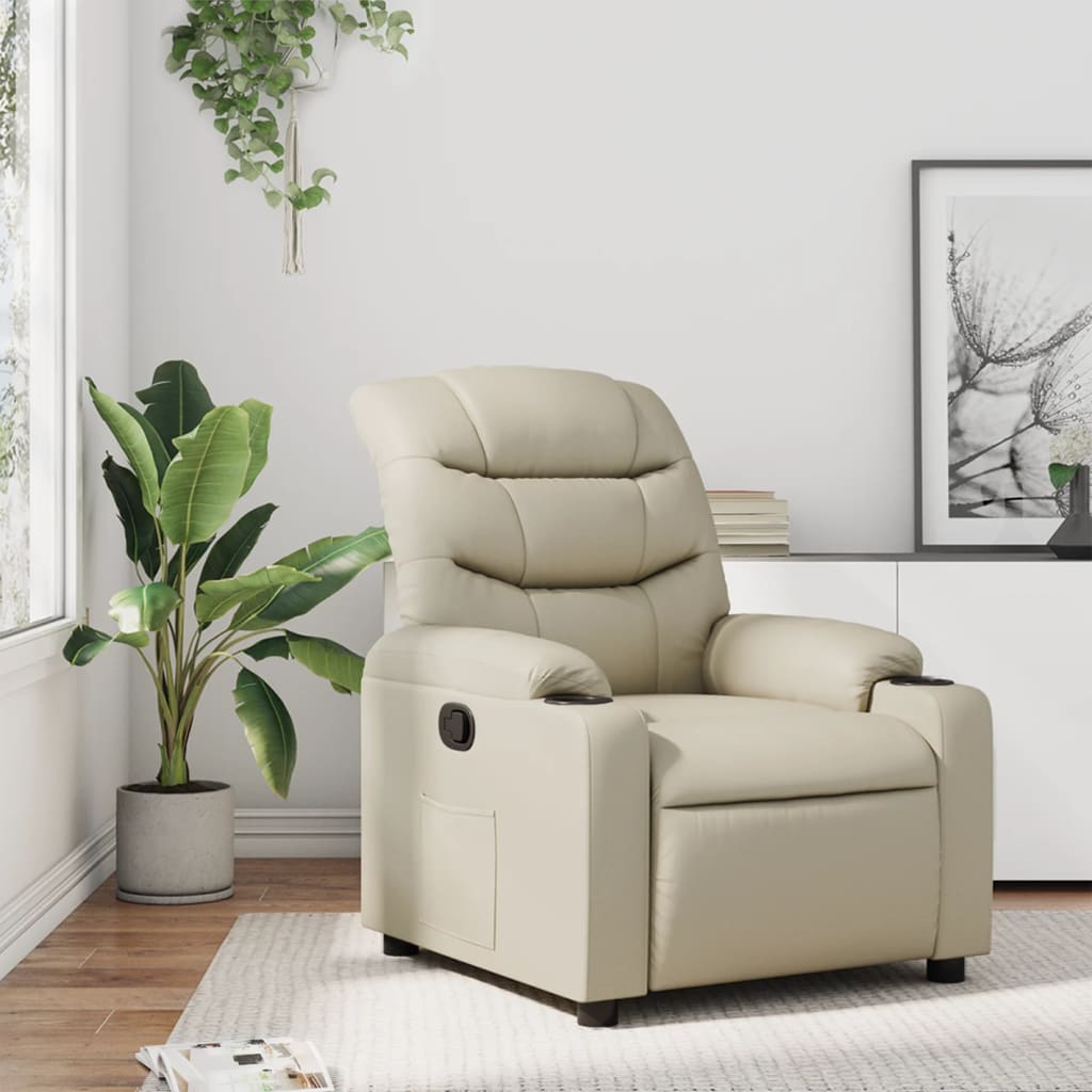 vidaXL Relaxsessel Creme Kunstleder