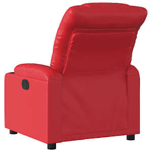 vidaXL Sill&oacute;n reclinable de cuero sint&eacute;tico rojo