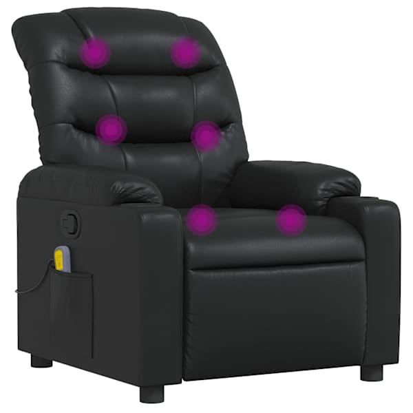 vidaXL massaažitool, must, kunstnahk