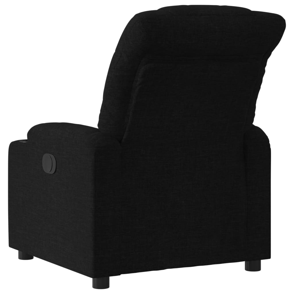 vidaXL Fauteuil verstelbaar stof zwart afbeelding