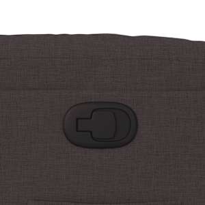 Polohovací křeslo tmavě hnědé textil - obrázek 9