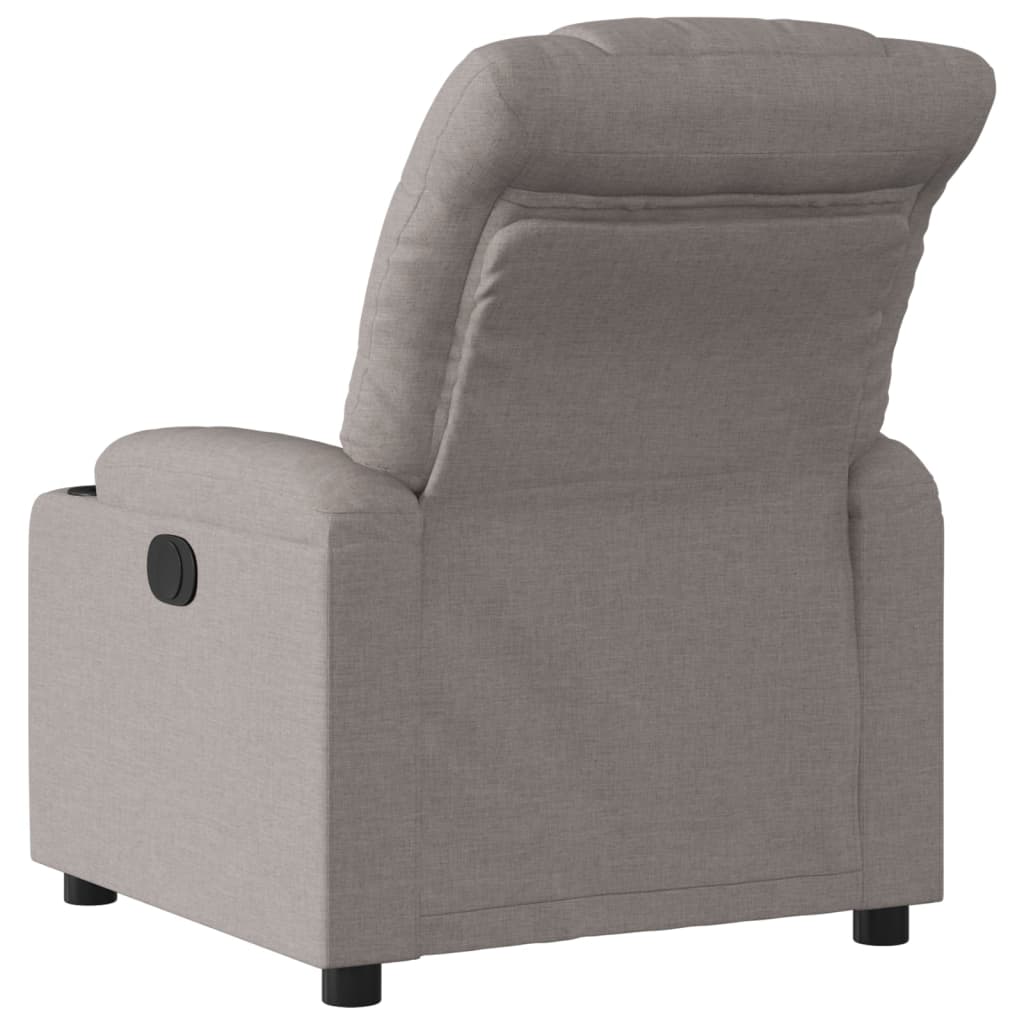 vidaXL Fauteuil verstelbaar stof taupe afbeelding