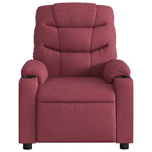 Masážní polohovací křeslo vínové textil - obrázek 7