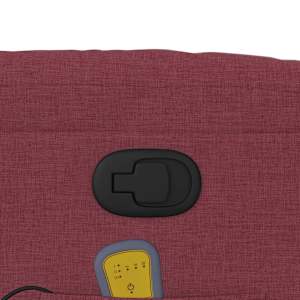 Masážní polohovací křeslo vínové textil - obrázek 10