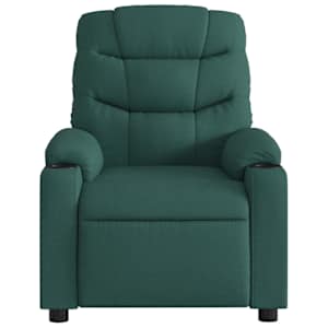 Masážní polohovací křeslo tmavě zelené textil - obrázek 7