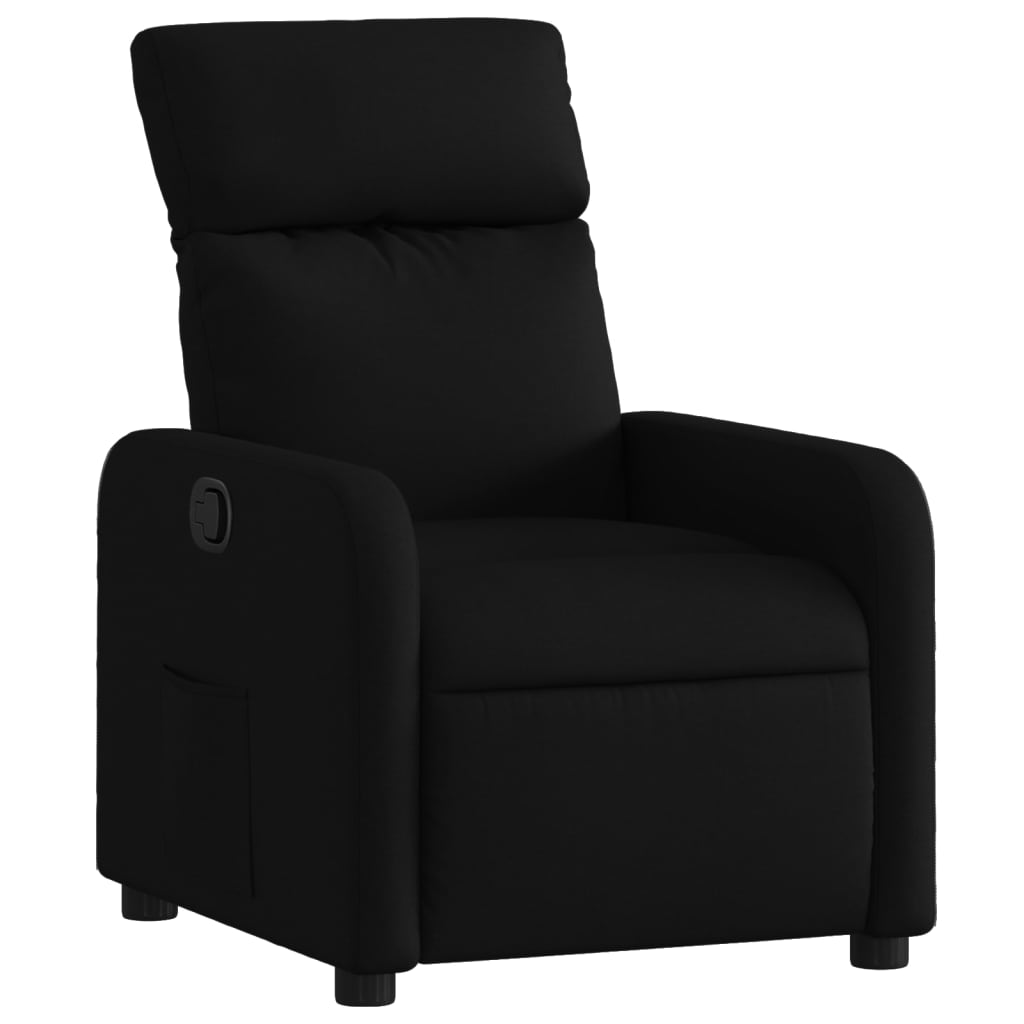 vidaXL Polohovací křeslo černé textil
