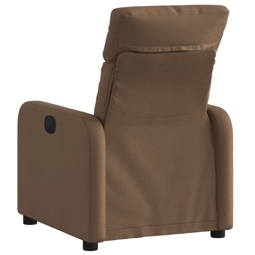 vidaXL Fauteuil verstelbaar stof bruin afbeelding