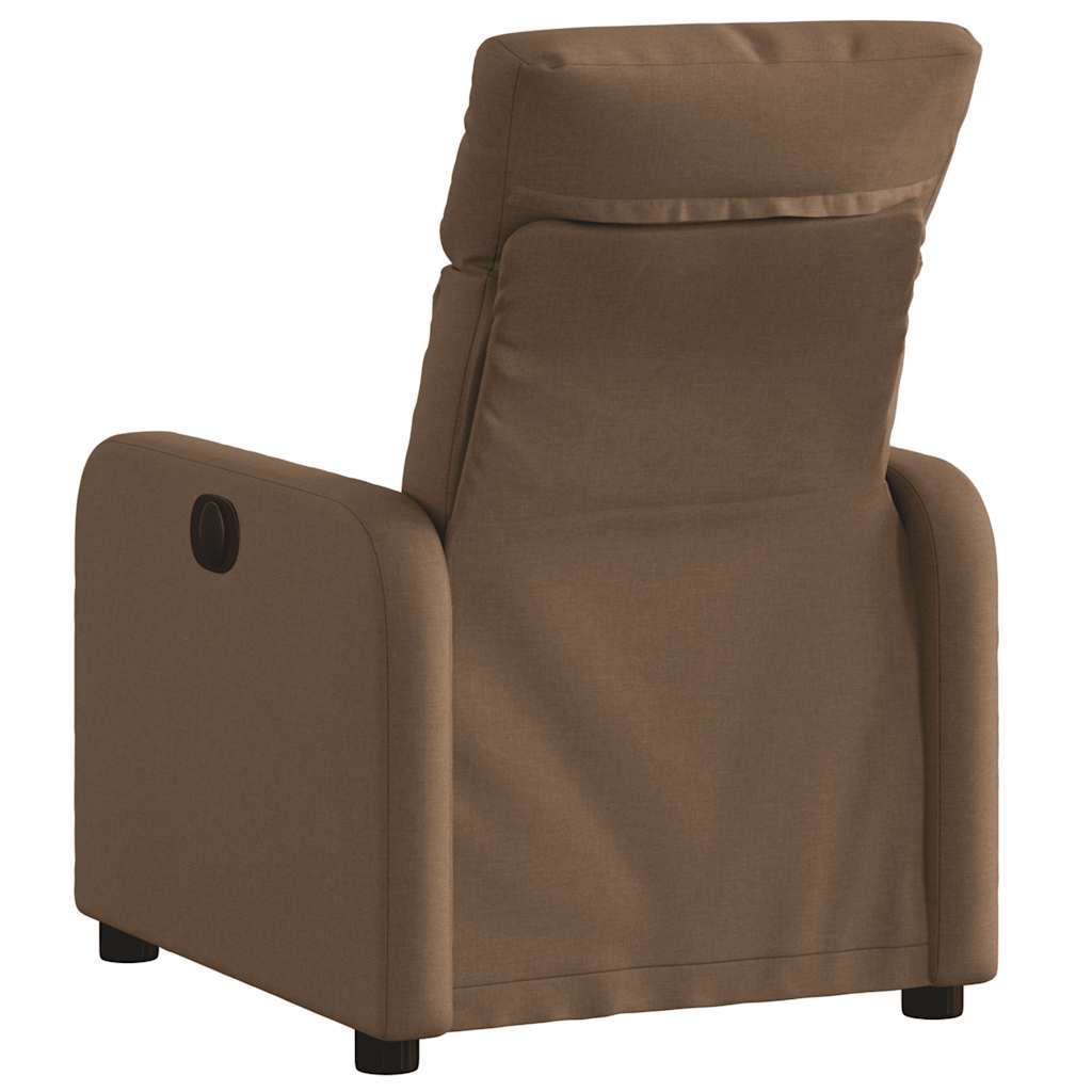 vidaXL Fauteuil verstelbaar stof bruin, foto 2