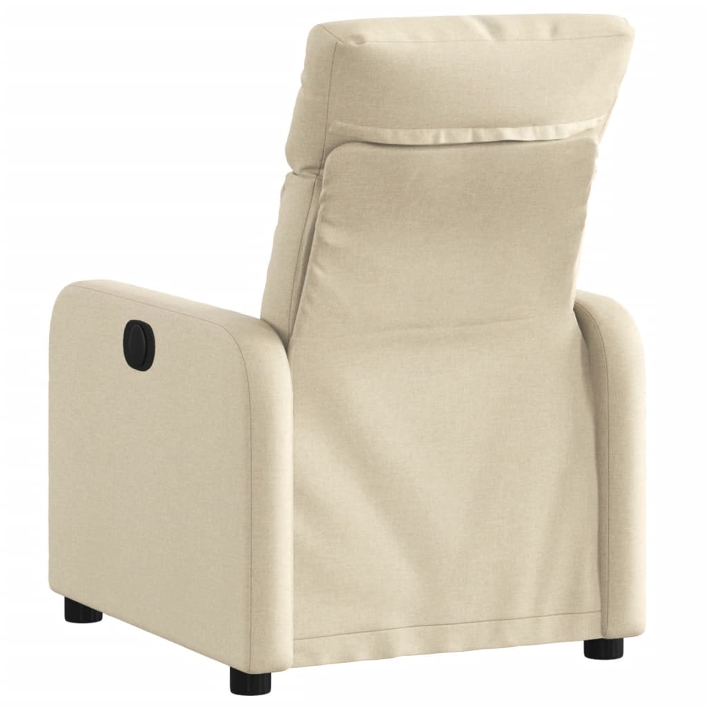 vidaXL Fotoliu rabatabil, crem, material textil