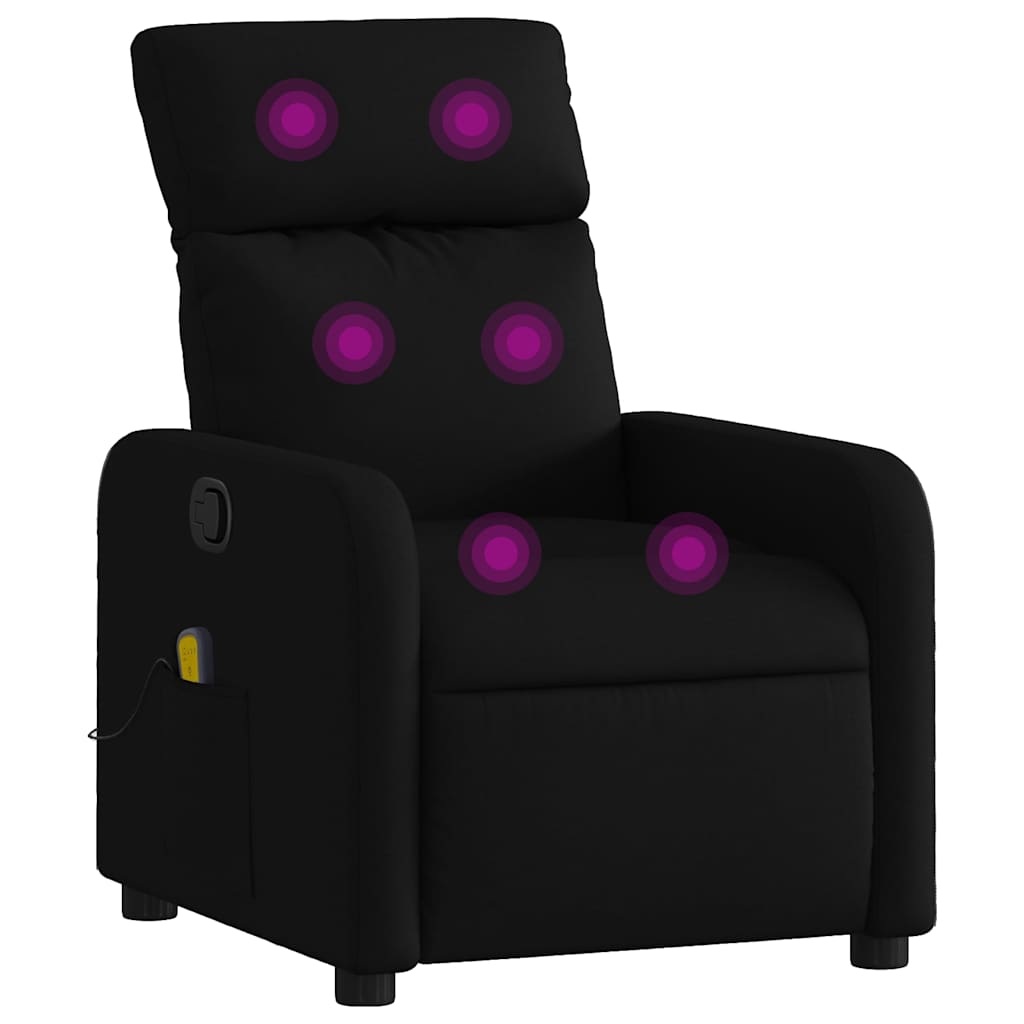 Thumbnail - vidaXL Massagesessel Schwarz Stoff